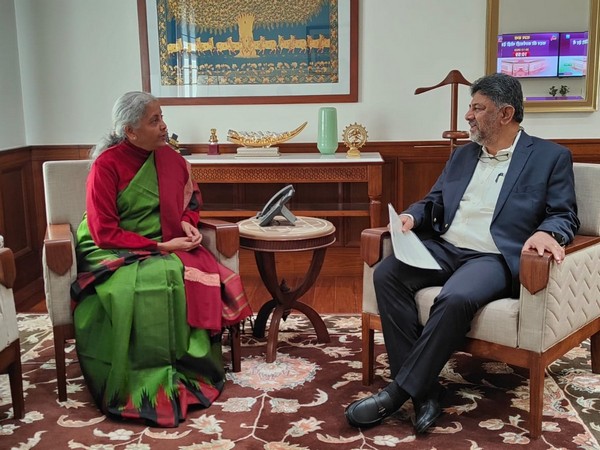 Deputy Chief Minister Karnataka calls on Union Finance Minister DK Shivakumar (Image: X/@nsitharamanoffc)