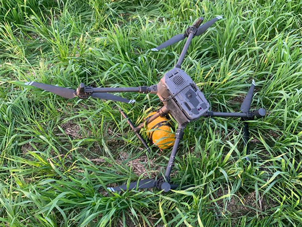 Recovered drone and contraband items (Photo credit: Punjab BSF)