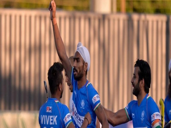 Team India celebrating a goal. (Photo- HI Media) 