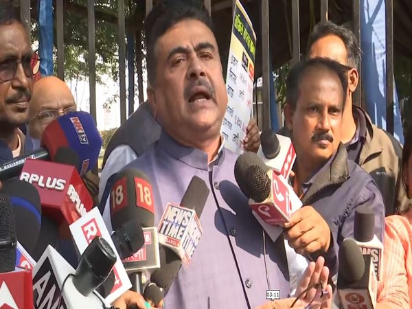 Suvendu Adhikari at Nabanna (Photo/ANI)