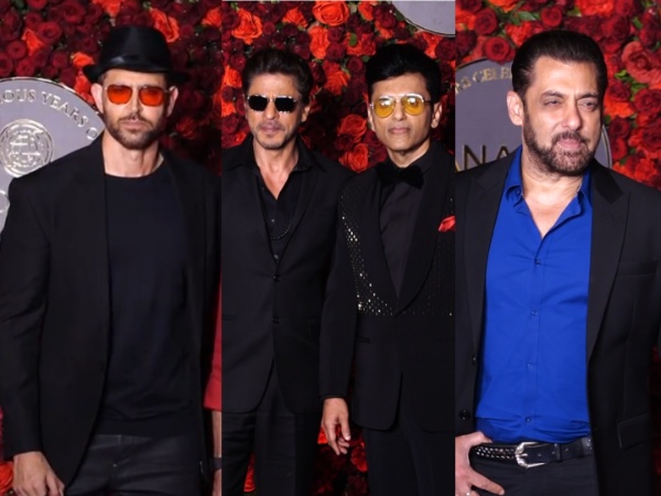 Hrithik Roshan, SRK, Anand Pandit, Salman Khan (Image source: ANI Photos)