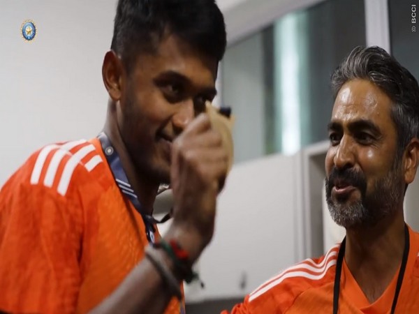 Sai Sudharsan with the medal. (Picture: BCCI)