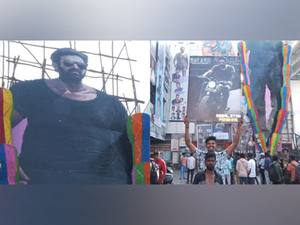 Prabhas fans in Hyderabad for 'Salaar' release (Image Source: ANI)