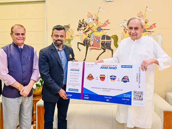 Odisha CM Patnaik presented with first ticket for UKK season 2 (Photo: Odisha Sports/ X)