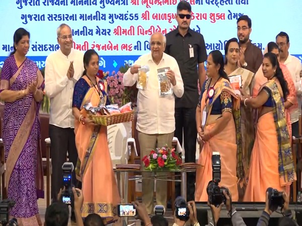 Gujarat CM Bhupendra Patel unveils logo of Reva brand in Vadodara (Photo/ANI)