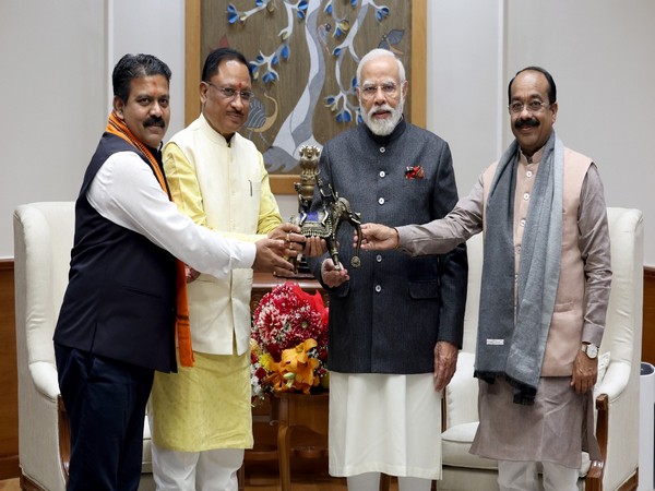 Chhattisgarh CM, Dy CMs call on PM Modi (Photo/ANI)