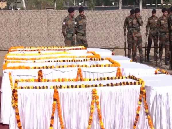 Indian Army accord farewell to four fallen soldiers (Photo/ANI)