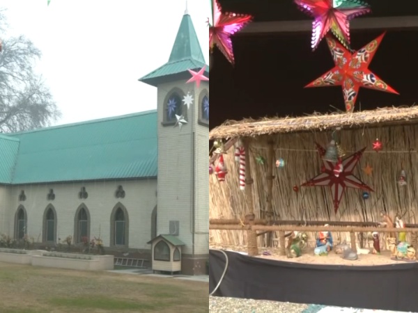 Churches in Srinagar decorated for Christmas celebration (Images source: ANI) 