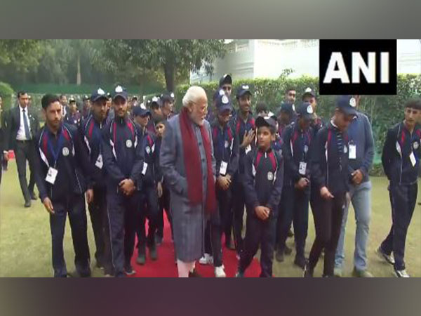 PM Narendra Modi interacts with 250 students from J&K as a part of their ‘Watan Ko Jano’ program. (Photo/ANI)