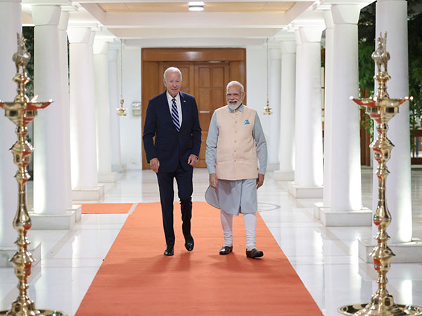 Prime Minister Narendra Modi with United States President Joe Biden (Photo/ANI)