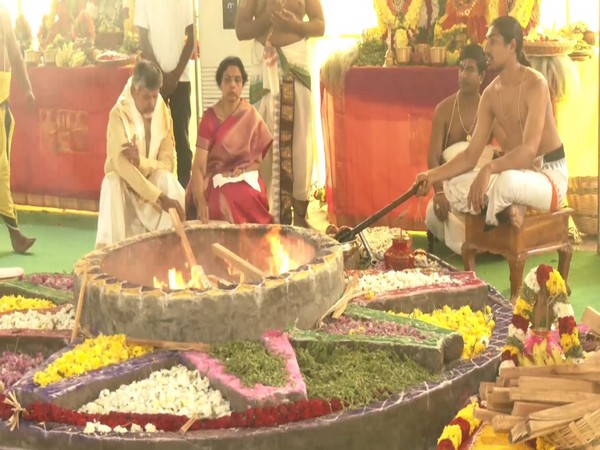 TDP Chief Naidu performs three-day penance rituals in Vijayawada (Image/ANI)