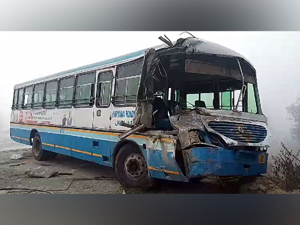 Haryana roadways bus collides with trolley in Ashrafgarh dauri village (Photo/ANI) 