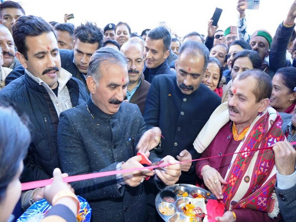 Himachal CM Sukhu dedicates Rs. 47.36 crore Sanjauli-Dhalli tunnel (Photo/ANI)