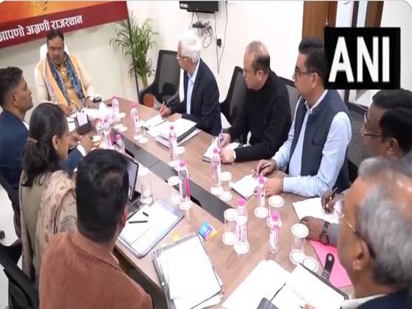 Rajasthan CM Bhajan Lal Sharma holds review meeting with health department officials (Photo/ANI)