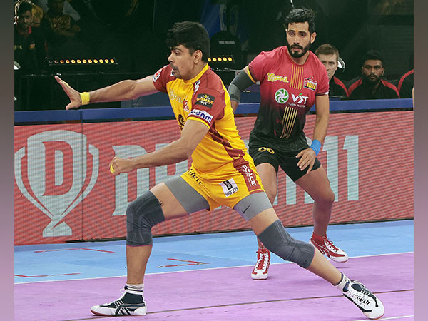 Pawan Sehrawat in action against Bengaluru Bulls (Image: Bengaluru Bulls/PKL)