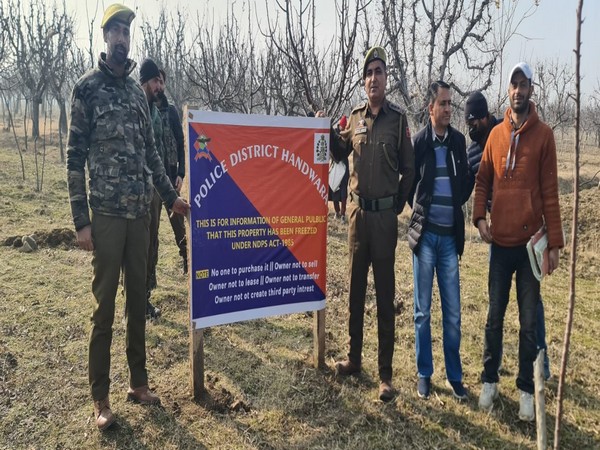 J-K Police seize drug peddler’s property under NDPS Act in Kupwara district. (Photo/ANI)