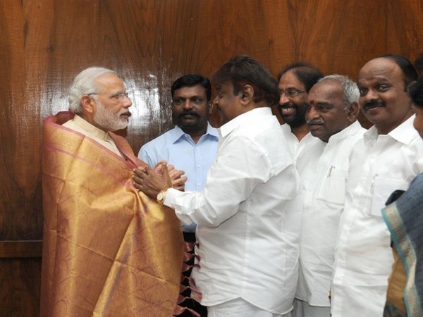 Prime Minister Narendra Modi with DMDK chief Vijayakanth. (Photo/Narendra Modi X)
