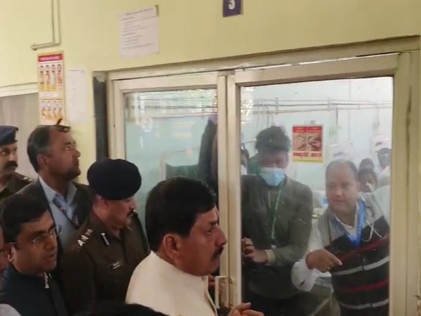 Madhya Pradesh CM Mohan Yadav at Guna district hospital (Photo/ANI)