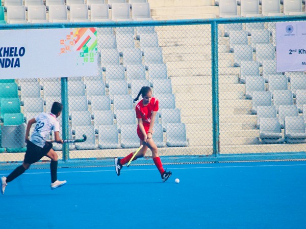 Players in action during Khelo India Sub-Junior Women’s Hockey League (Image: HI)