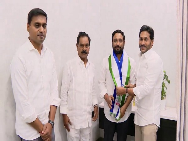 Ambati Rayadu joins YSR Congress Party (Photo/ANI)