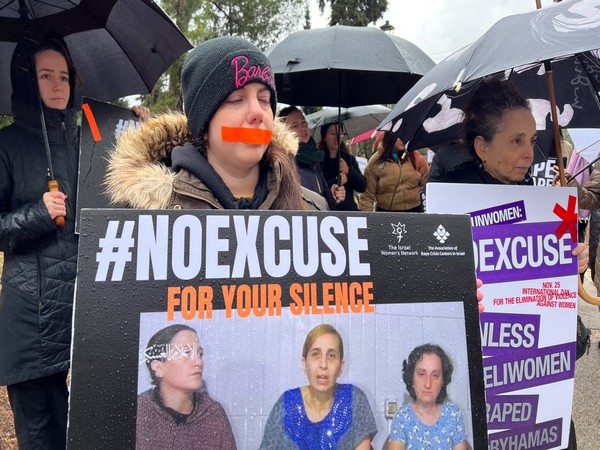 Protest against international silence over sexual violence by Hamas on southern Israel on October 7 (Photo/Reuters)