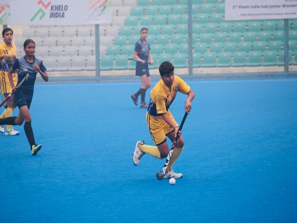Players in action during Khelo India Sub-Junior Women's Hockey League (Image: HI)