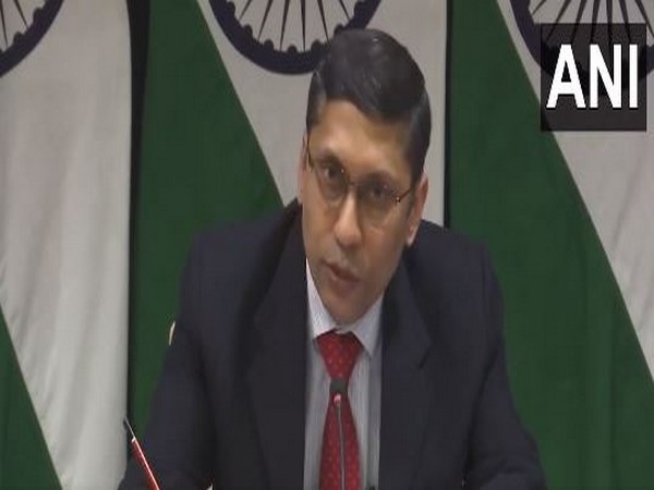 Ministry of External Affairs  spokesperson Arindam Bagchi addressing a press briefing (Photo/ANI)