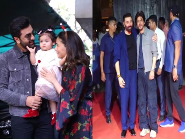 Ranbir Kapoor, Alia Bhatt with Raha, Sunny Deol, SRK (Image surce: ANI)