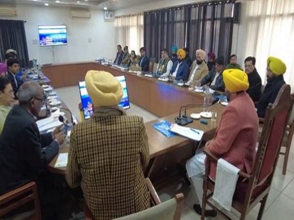 Bhagwant Mann holds meeting with NRI officials (Photo/ANI)