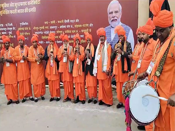 Musicians gear up to welcome PM Modi in Ayodhya (Photo/ANI)