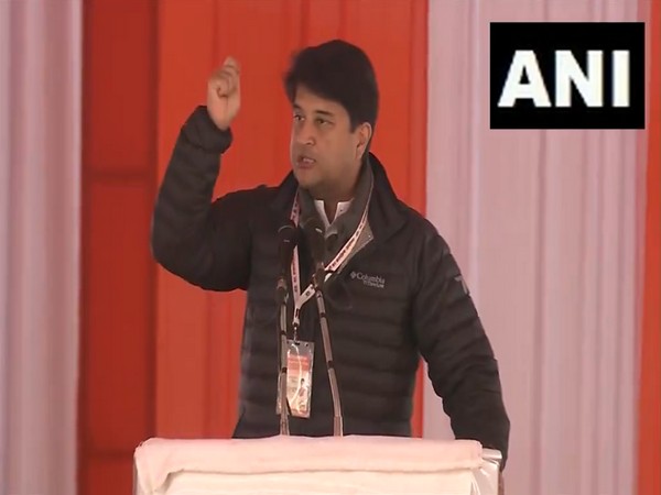 Union Minister Jyotiraditya Scindia at Ayodhya  (Photo/ANI)