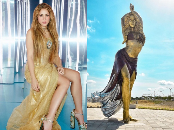 Shakira, her bronze statue (Image source: Instagram)