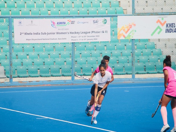 Players in action during Khelo India Sub-Junior Women’s Hockey League (Image: HI)