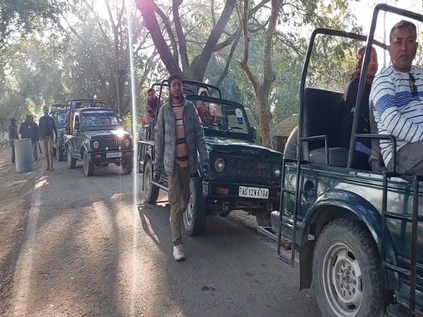 Tourists flock to Kaziranga National Park Tiger Reserve on New Year's Eve (Image/ANI)