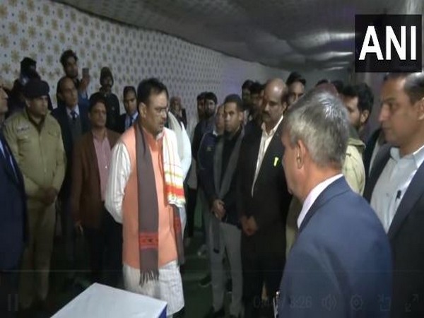 Rajasthan Chief Minister Bhajanlal Sharma at a shelter home in Jaipur. (Photo/ANI)