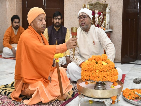 CM performed Rudrabhishek on the first morning of the New Year (Photo/ANI)