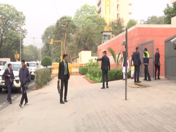 Visuals from outside BJP headquarters in Delhi. (Photo/ANI)