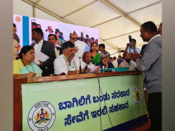 Karnataka Deputy Chief Minister DK Shivakumar attends public grievance redressal programme (Image/ANI)