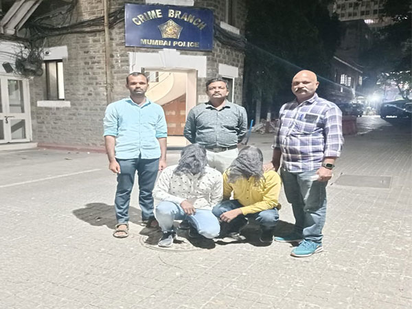 Anti Narcotics Cell arrested two drug peddlers from the Borivali area. (Photo/ANI)
