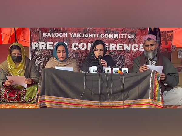 Baloch Protestors hold a news conference in Islamabad (Photo/X @BYCKech)