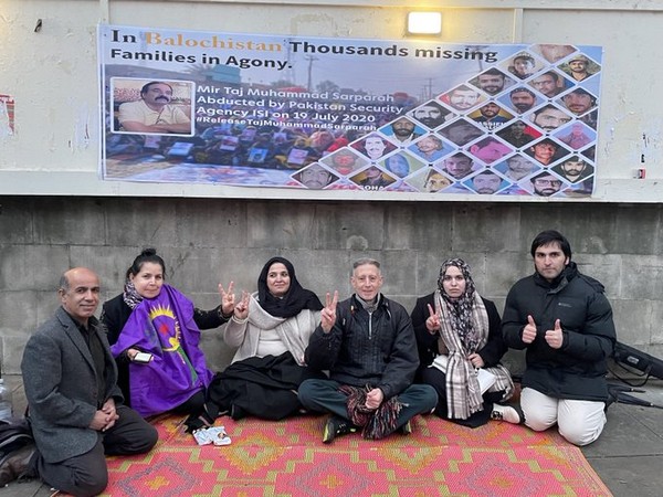 London: Sit in protest by Baloch protestors against enforced disappearance  (Photo Credits: X/@WorldBalochOrg)