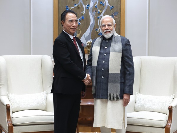 Mizoram Chief Minister Lalduhoma meets PM Modi (Photo/@Lal_Duhoma)