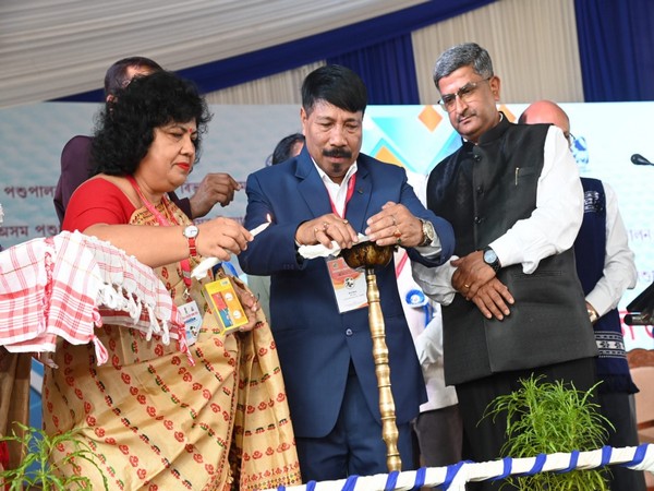 Assam Minister Atul Bora (Middle) at an event (Photo/ANI)