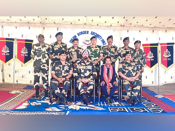 One unlisted cadre of the proscribed National Liberation Front of Tripura (Bishwamohan) surrendered before the BSF. (Photo/ANI)