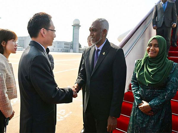 Maldives President Mohamed Muizzu, First Lady Sajidha Mohamed arrive in China (Image Credit: X/@presidencymv)
