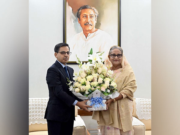 India's High Commissioner to Bangladesh Pranay Verma calls on Bangladesh PM Sheikh Hasina (Photo/ANI)