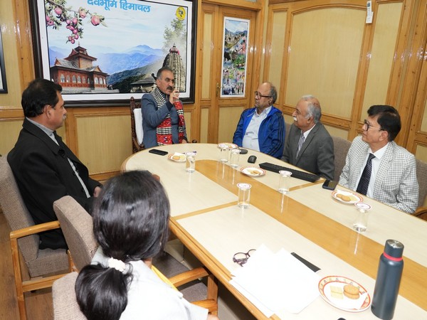 Chief Minister Sukhvinder Singh Sukhu having a meeting with officials (Photo/ANI)