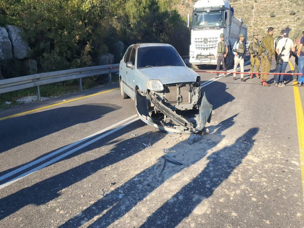 The vehicle belonging to the three arrested Palestinians (Photo/TPS)