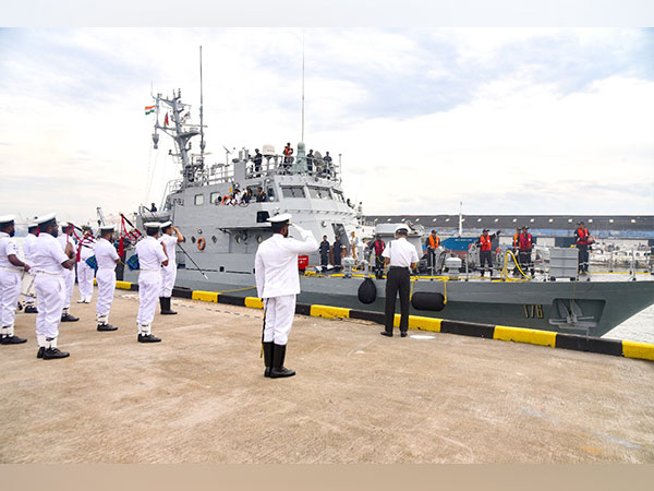 Indian warship INS Kabra in Colombo (Photo/X @indiannavy)