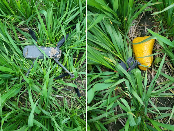 BSF recovers drone, suspected heroin packet in Punjab's Tarn Taran district. (Photo: BSF)